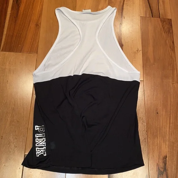 NWOT- VICTORIAS SECRET PINK RACERBACK LOGO TANK- SIZE XS - Picture 1 of 4
